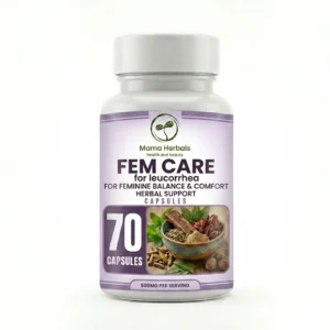 Mama Herbals Fem Care for Feminine Balance & Comfort Capsules (70 Capsules | 500mg Per Serving)
