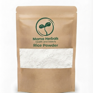 Ultra-fine, stark white Mama Herbals milled rice powder.